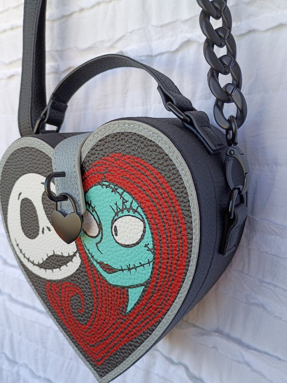Disney Nightmare Before Christmas Jack Sally Forever Heart Crossbody